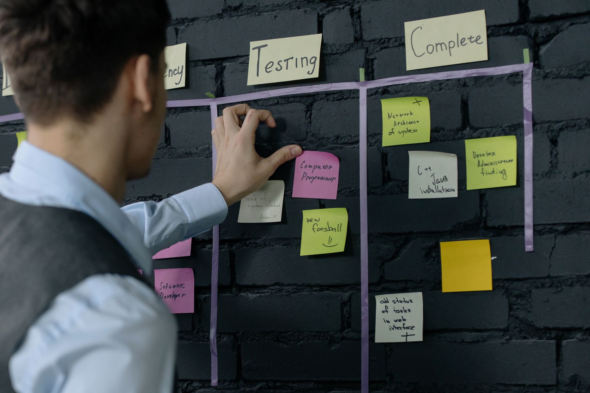 funil cotas consorcio kanban crm em CRM para Consultores de Consórcio: Como Organizar Cotas e Leads em Kanban Consultor organizando funil de cotas de consórcio em quadro kanban